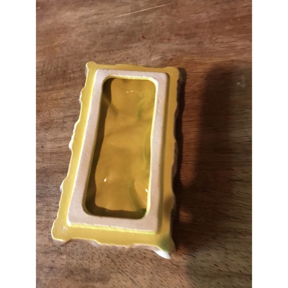 Miramar of California Bamboo Ceramic Tiki MCM Pottery Trinket Dish & Lid 1950's - Picture 8 of 11